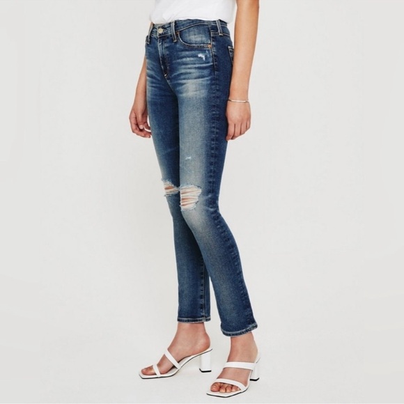 AG Jeans MARI High-Rise Straight 15 Year Mural Distressed detailing Size 30R - Picture 2 of 10